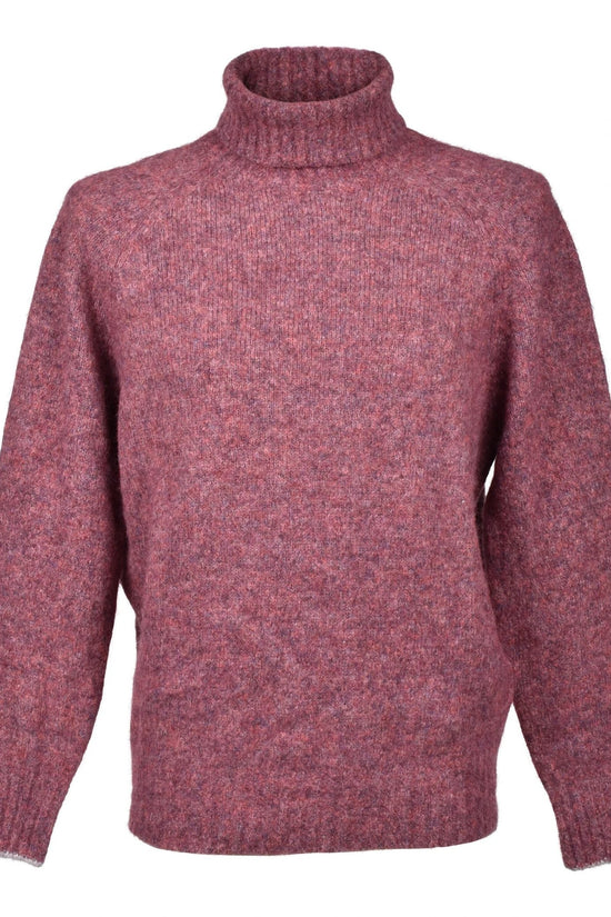 Brunello Cucinelli Burgunderfarbener Rollkragenpullover aus Polyamid by Brunello Cucinelli