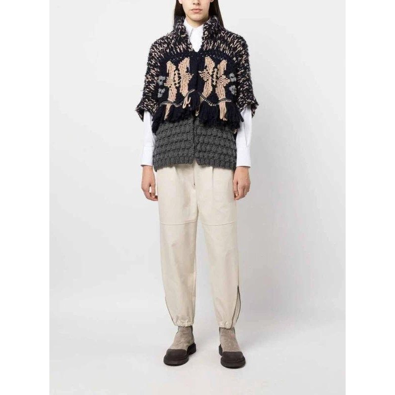 Brunello Cucinelli Zweifarbiger Kaschmirpullover by Brunello Cucinelli