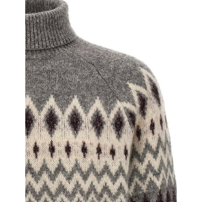 Brunello Cucinelli Graues Leder Sweatshirt by Brunello Cucinelli