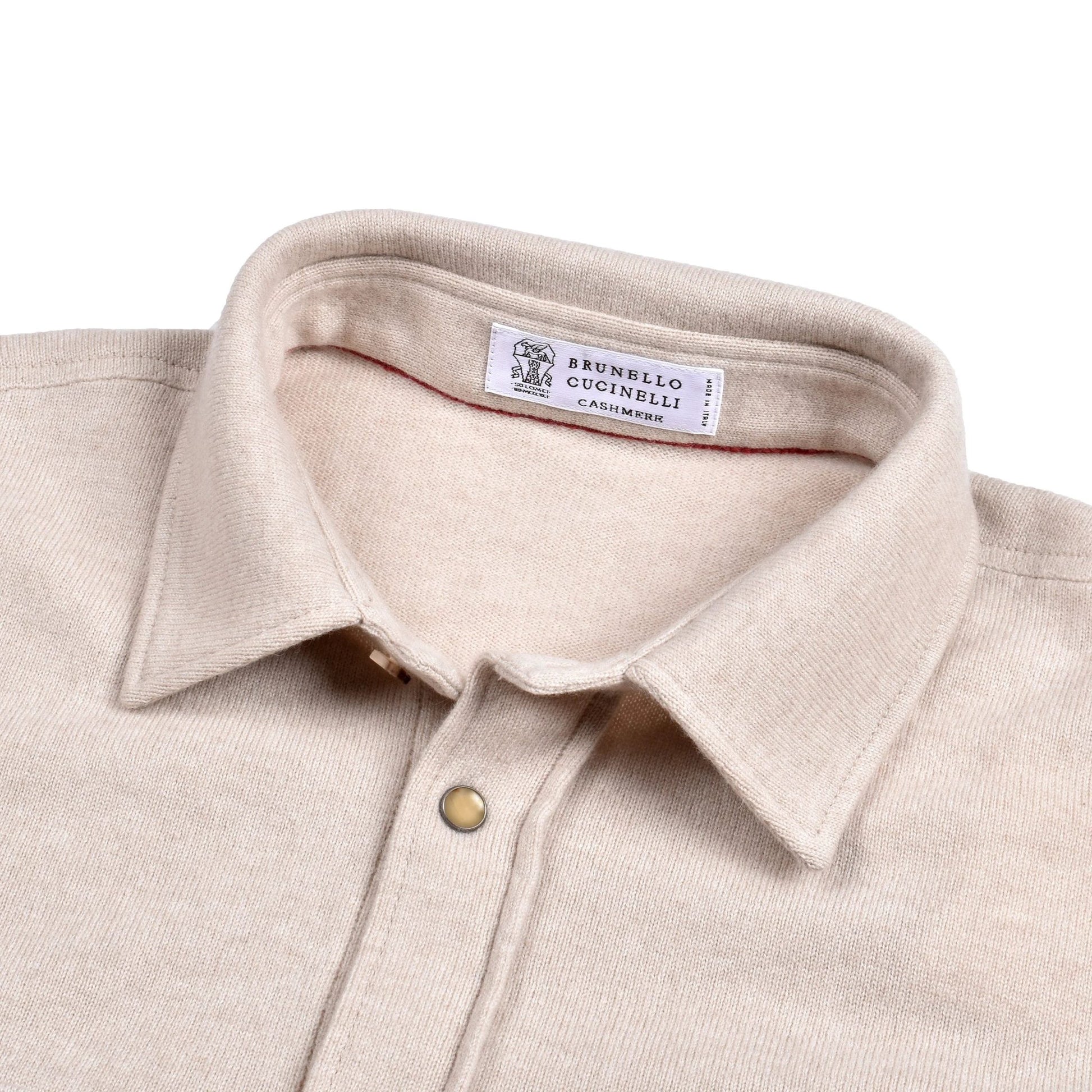 Brunello Cucinelli Beige Wollhemd by Brunello Cucinelli