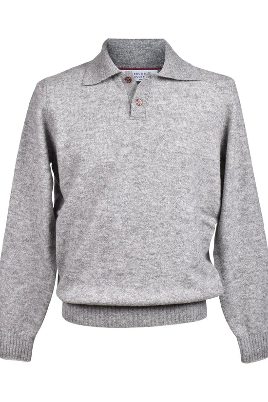 Brunello Cucinelli Cucinelli Graues Leder-Sweatshirt by Brunello Cucinelli Cucinelli