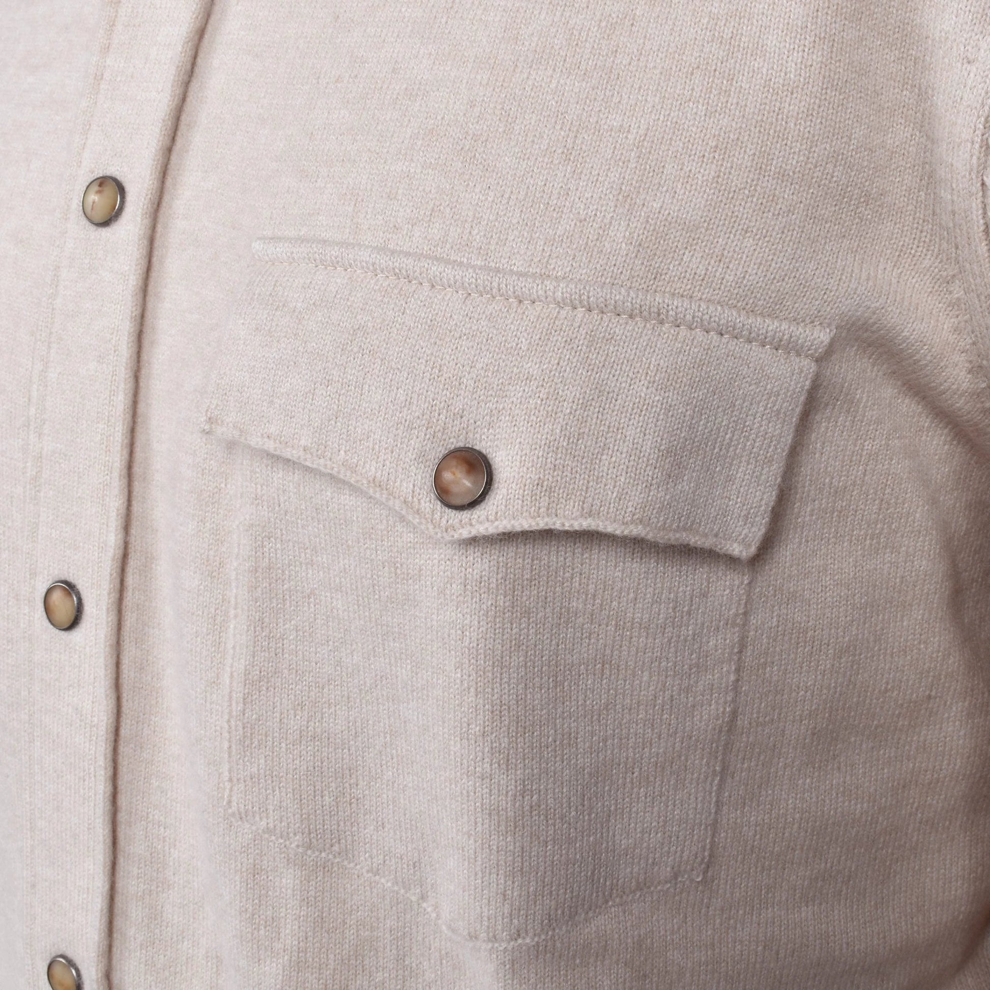Brunello Cucinelli Beige Wollhemd by Brunello Cucinelli