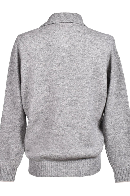 Brunello Cucinelli Graues Leder-Sweatshirt by Brunello Cucinelli