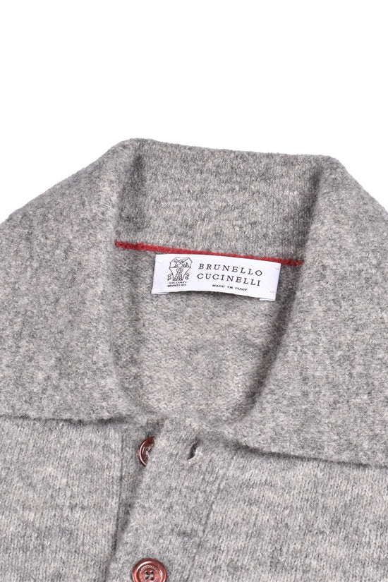 Brunello Cucinelli Graues Leder-Sweatshirt by Brunello Cucinelli