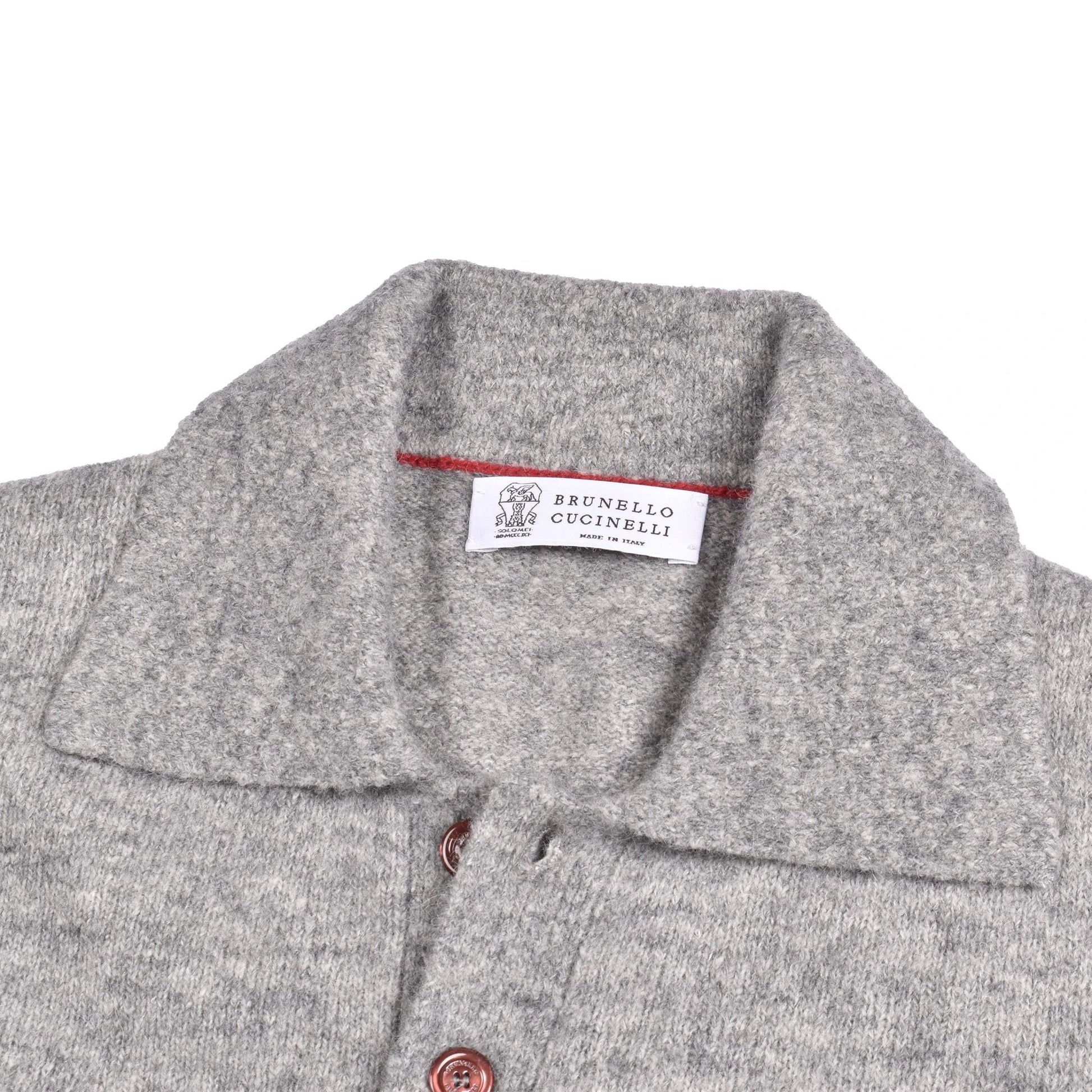 Brunello Cucinelli Graues Leder-Sweatshirt by Brunello Cucinelli