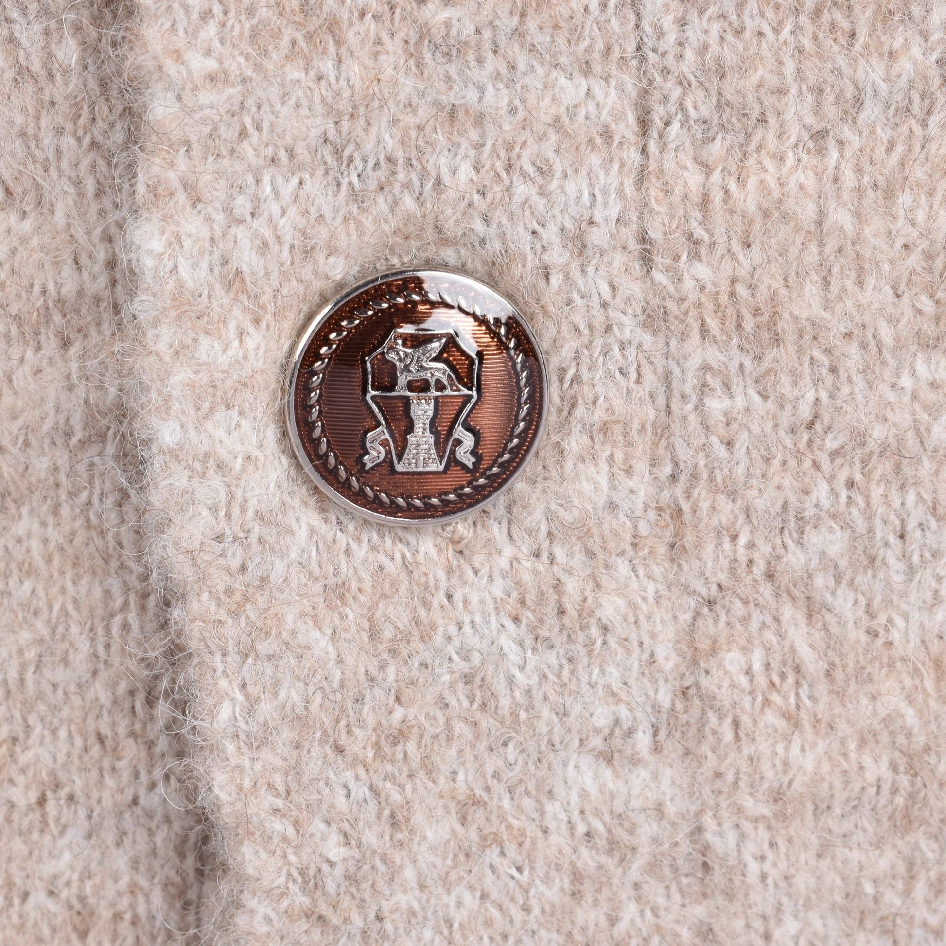 Brunello Cucinelli Beige Leder Cardigan by Brunello Cucinelli