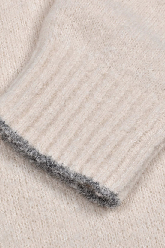 Brunello Cucinelli Weißer Lederrollkragenpullover by Brunello Cucinelli