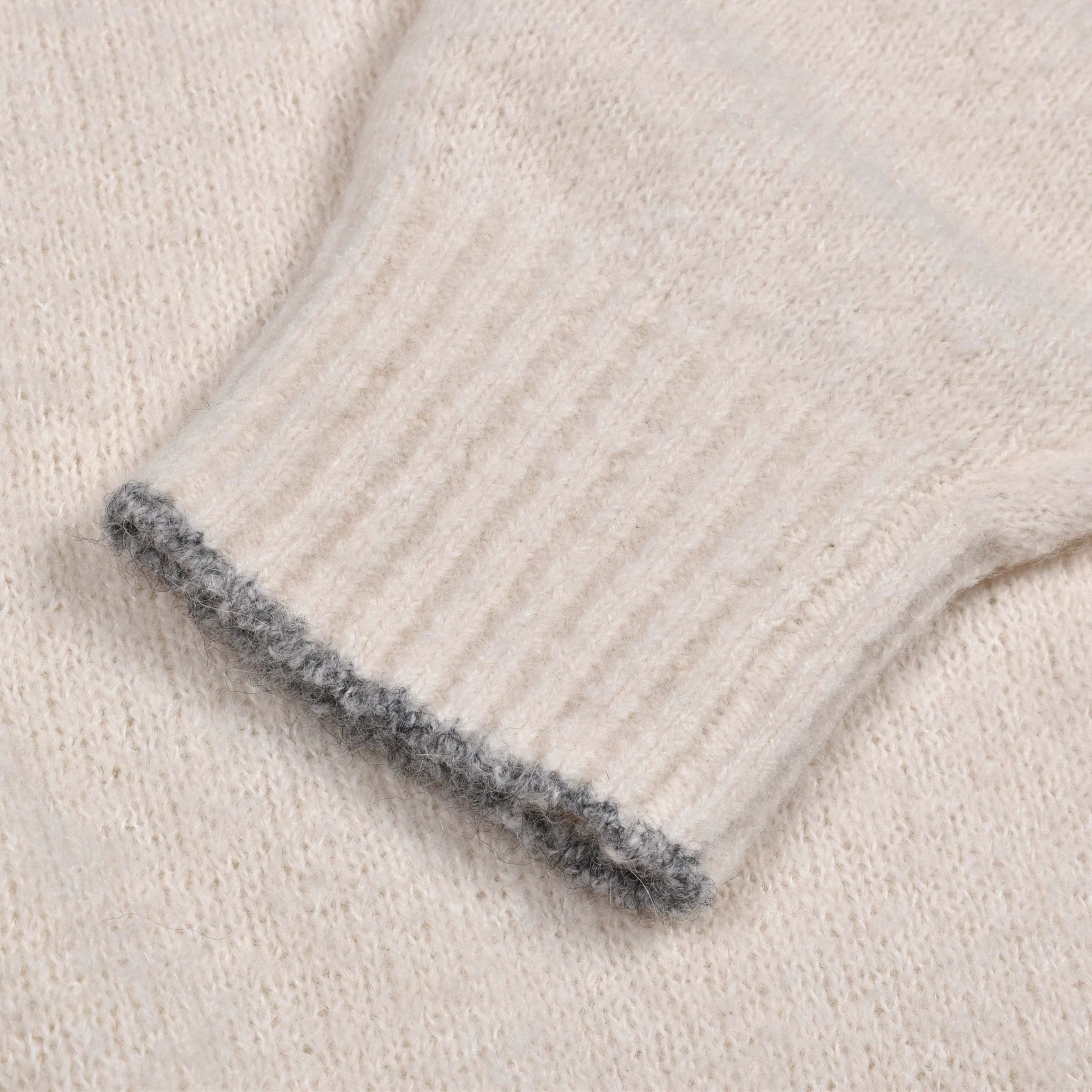 Brunello Cucinelli Weißer Lederrollkragenpullover by Brunello Cucinelli
