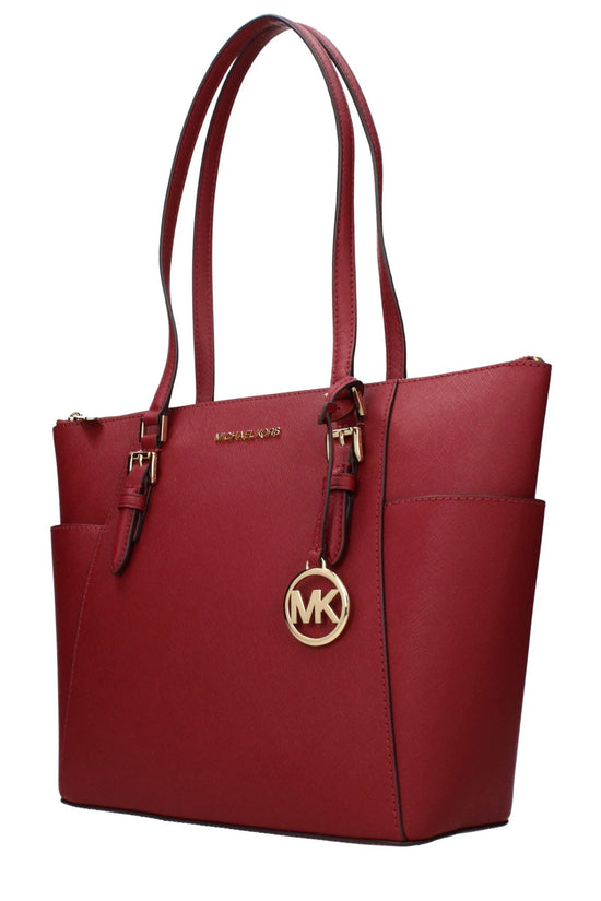 Michael Kors Rote Leder Schultertasche by Michael Kors