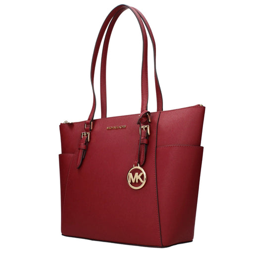 Michael Kors Rote Leder Schultertasche by Michael Kors