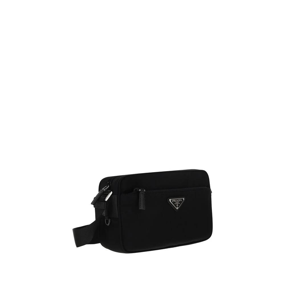 Prada Schwarze Schultertasche aus Nylon by Prada