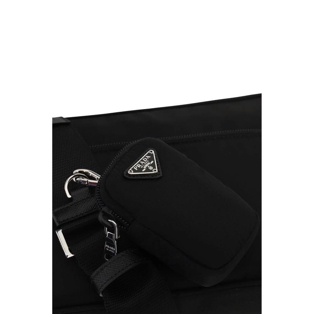 Prada Schwarze Schultertasche aus Nylon by Prada