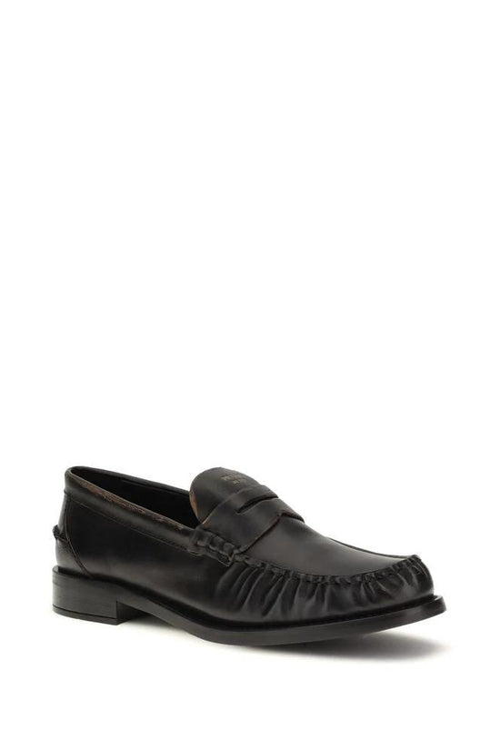 Prada Schwarze "Bos Taurus" Loafer aus Kalbsleder by Prada