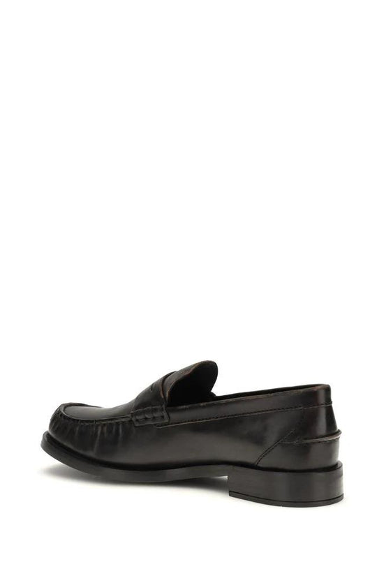 Prada Schwarze "Bos Taurus" Loafer aus Kalbsleder by Prada