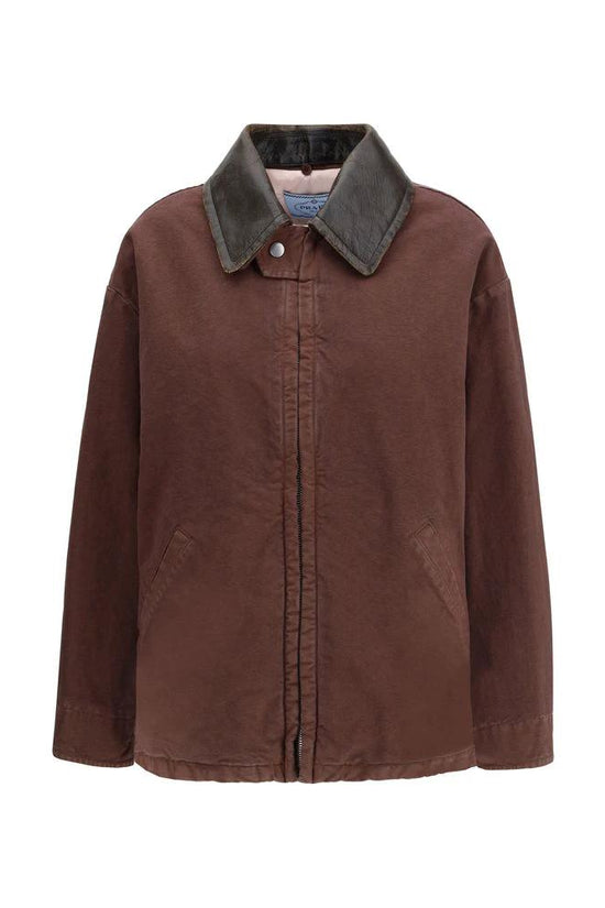 Prada Brauner Baumwollmantel by Prada