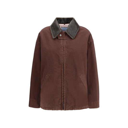Prada Brauner Baumwollmantel by Prada