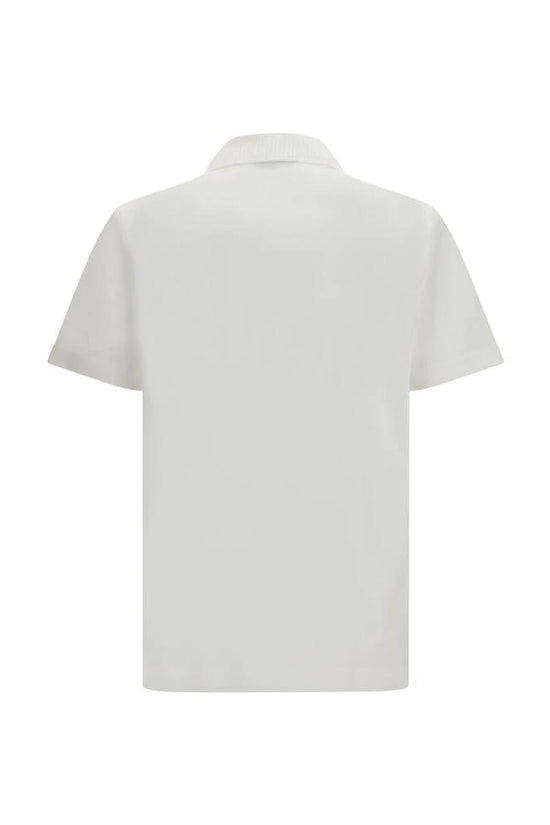 Ferragamo Weißes Poloshirt aus Baumwolle by Ferragamo