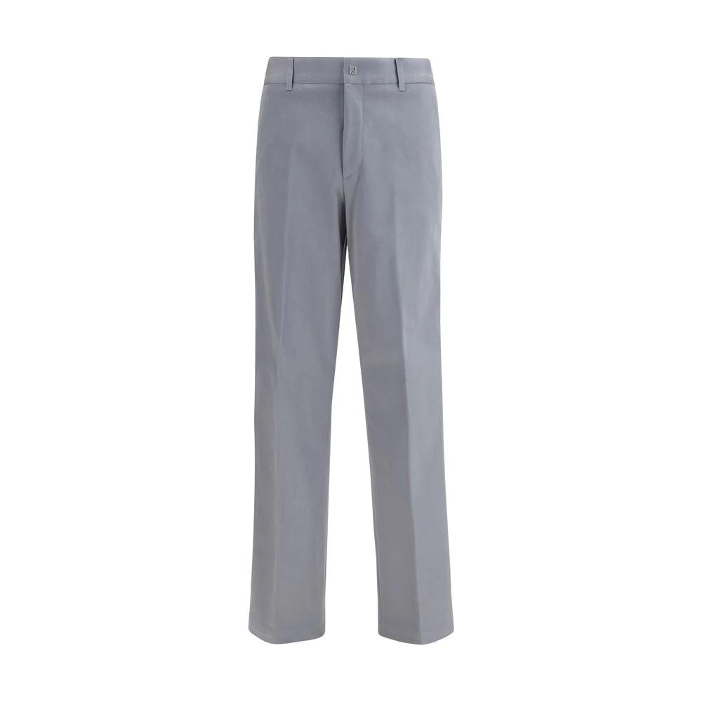 Fendi Graue Baumwollhose für den Alltag by Fendi