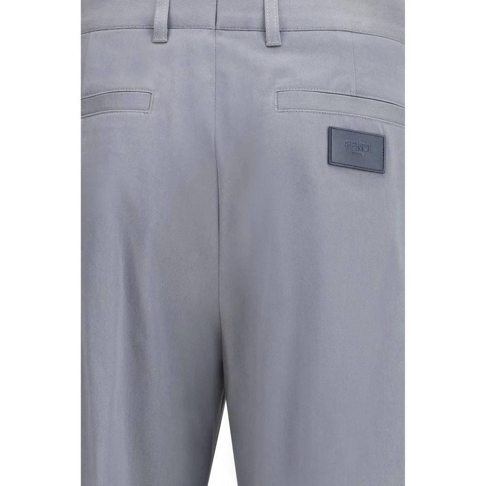 Fendi Graue Baumwollhose für den Alltag by Fendi