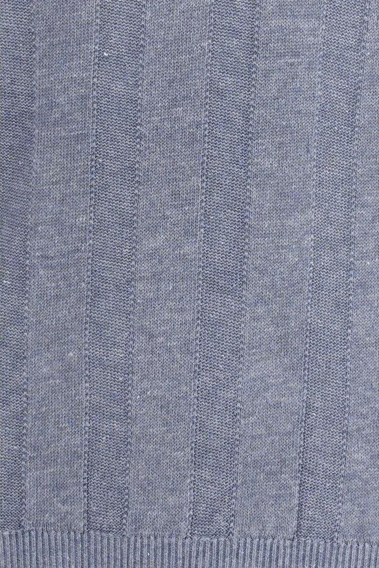 Brunello Cucinelli Blaues Leinen-T-Shirt by Brunello Cucinelli