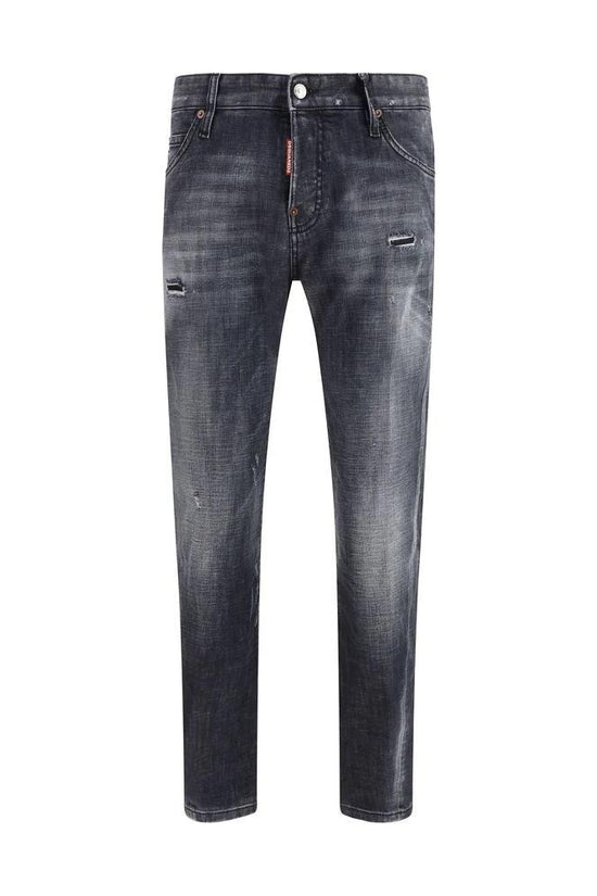Dsquared² Schwarze Baumwoll-Jeans im Slim Fit by Dsquared²