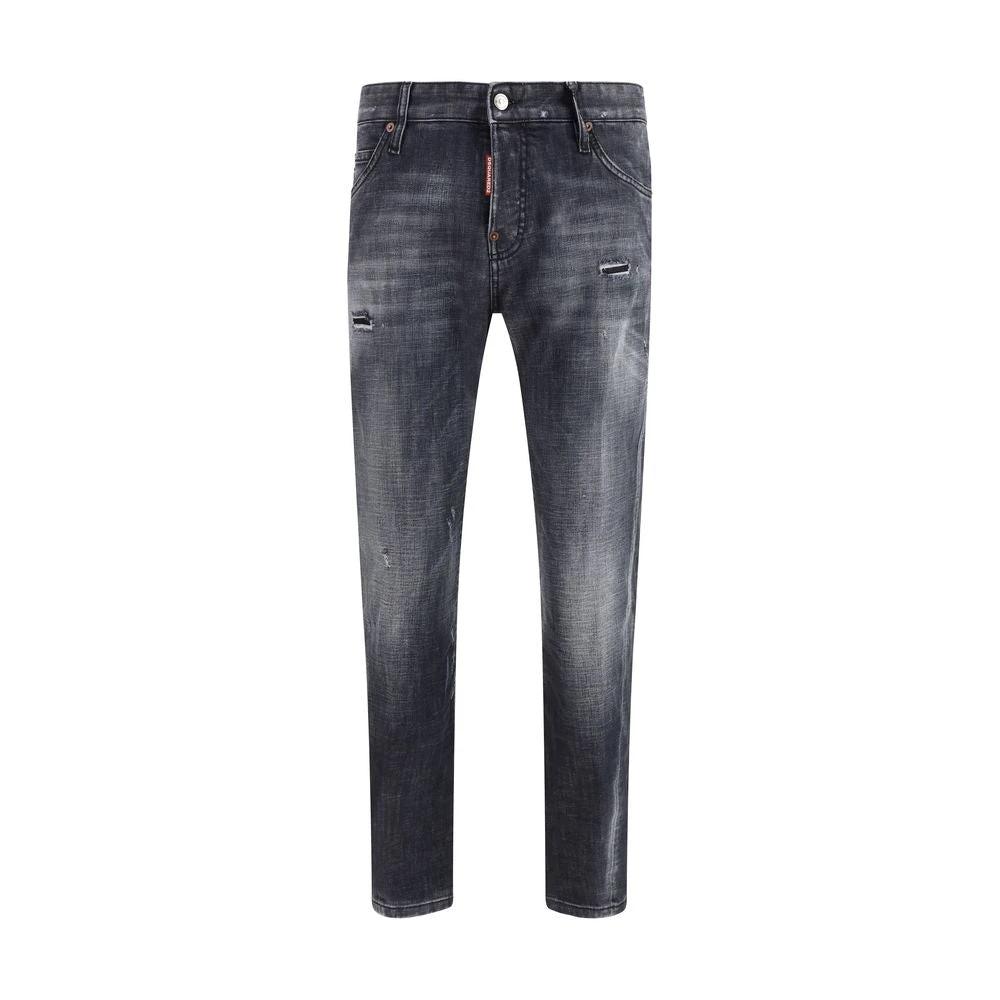 Dsquared² Schwarze Baumwoll-Jeans im Slim Fit by Dsquared²