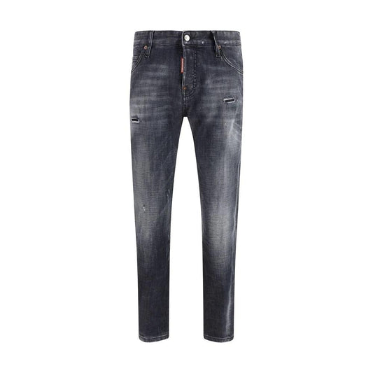 Dsquared² Schwarze Baumwoll-Jeans im Slim Fit by Dsquared²