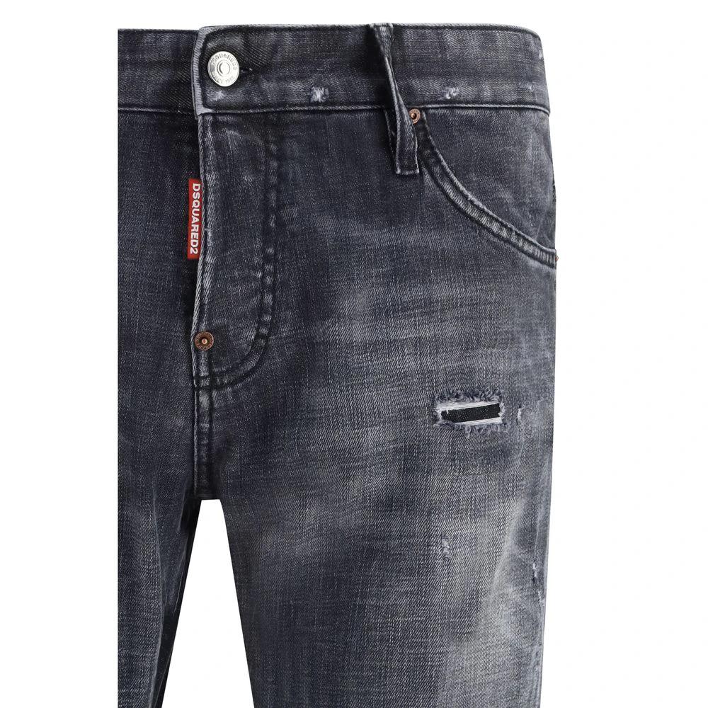 Dsquared² Schwarze Baumwoll-Jeans im Slim Fit by Dsquared²