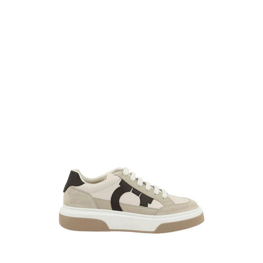 Ferragamo Multicolor Calf Leather Bos Taurus Platform Sneakers by Ferragamo