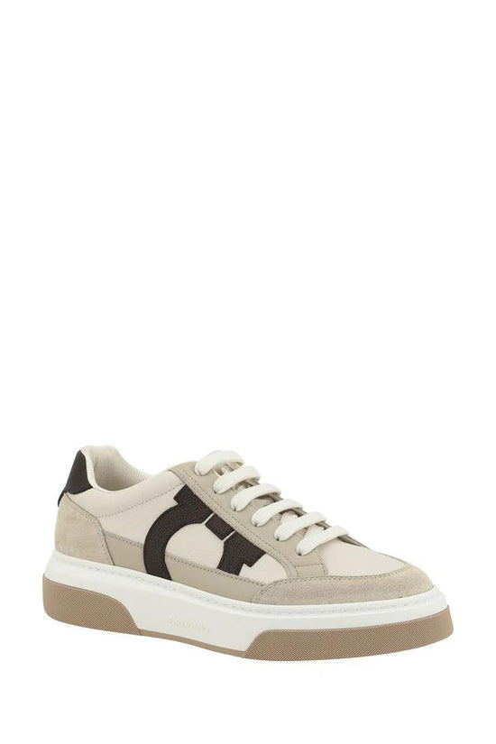 Ferragamo Multicolor Calf Leather Bos Taurus Platform Sneakers by Ferragamo