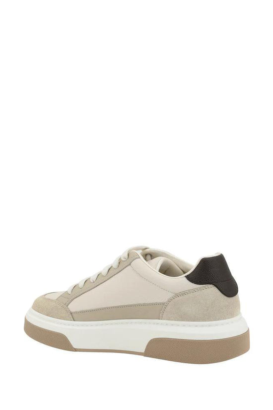 Ferragamo Multicolor Calf Leather Bos Taurus Platform Sneakers by Ferragamo