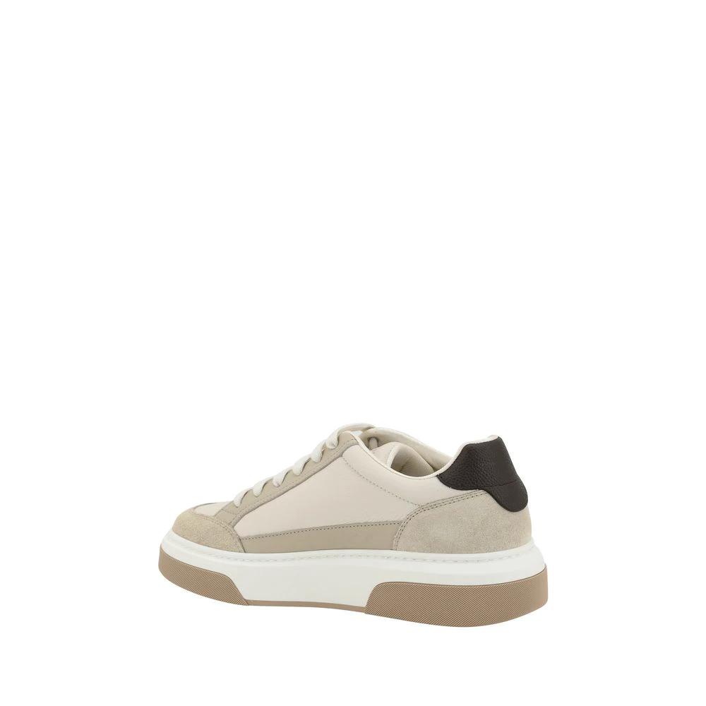 Ferragamo Multicolor Calf Leather Bos Taurus Platform Sneakers by Ferragamo