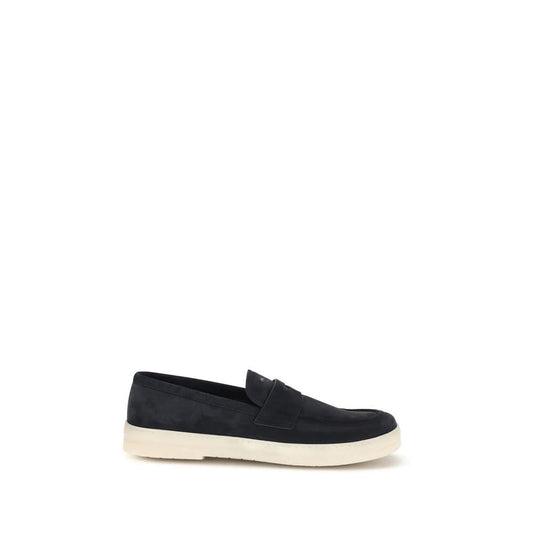 Prada Blaue Kalbsleder Bos Taurus Slipper-Loafer by Prada