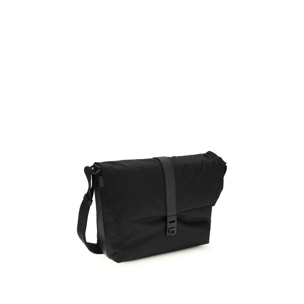 Ferragamo Schwarze Schultertasche aus Nylon by Ferragamo