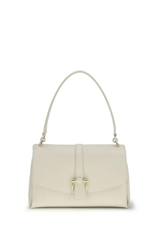 Ferragamo Weiße Schultertasche aus Kalbsleder Bos Taurus by Ferragamo