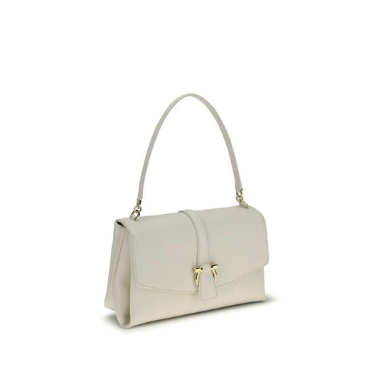 Ferragamo Weiße Schultertasche aus Kalbsleder Bos Taurus by Ferragamo