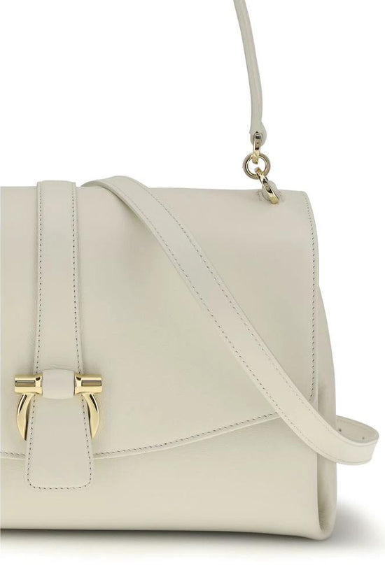 Ferragamo Weiße Schultertasche aus Kalbsleder Bos Taurus by Ferragamo