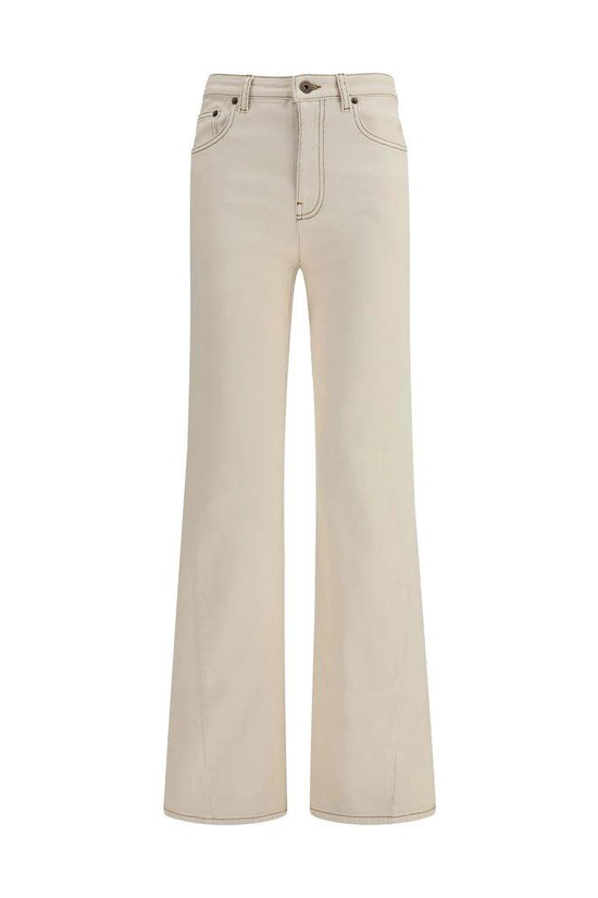 Burberry Beige Baumwoll-Bootcut-Jeans by Burberry