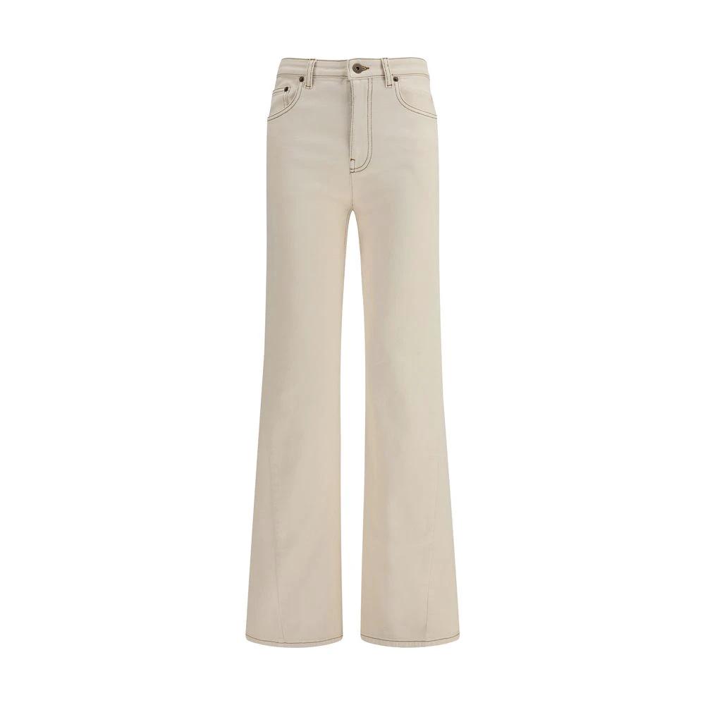 Burberry Beige Baumwoll-Bootcut-Jeans by Burberry
