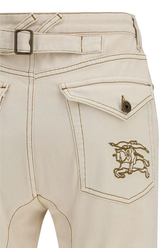 Burberry Beige Baumwoll-Bootcut-Jeans by Burberry