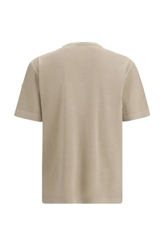 Moncler Beige Cotton T-Shirt by Moncler