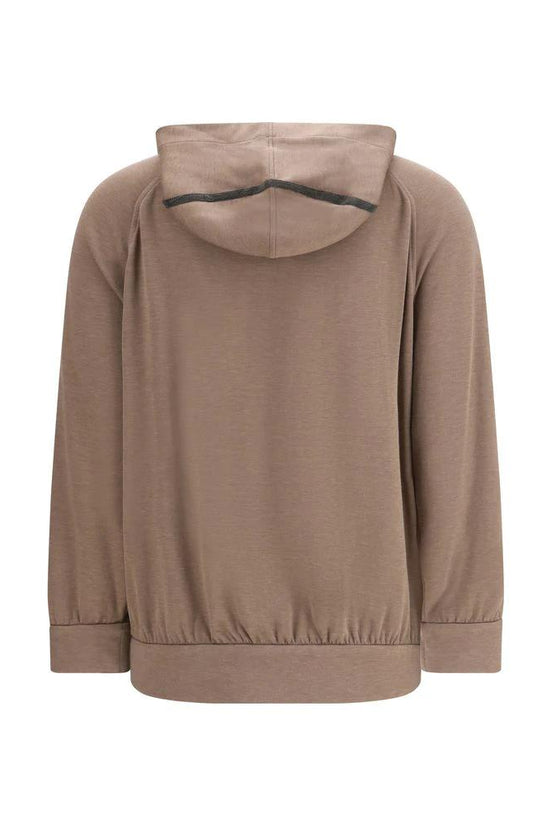 Brunello Cucinelli Braunes Seiden-Sweatshirt by Brunello Cucinelli