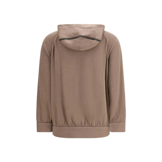 Brunello Cucinelli Braunes Seiden-Sweatshirt by Brunello Cucinelli