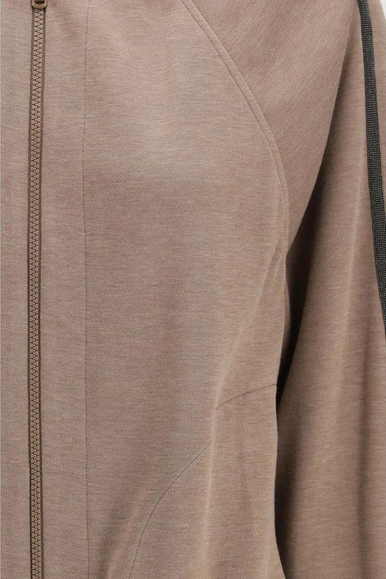 Brunello Cucinelli Braunes Seiden-Sweatshirt by Brunello Cucinelli