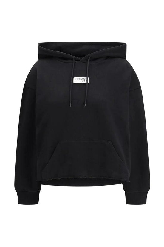 MM6 Schwarzer Baumwoll-Sweatshirt by MM6
