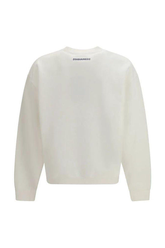 Dsquared² Weißes Baumwoll-Sweatshirt by Dsquared²