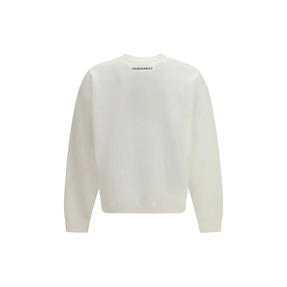 Dsquared² Weißes Baumwoll-Sweatshirt by Dsquared²