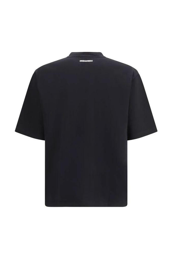 Dsquared² Schwarzes Baumwoll-T-Shirt by Dsquared²