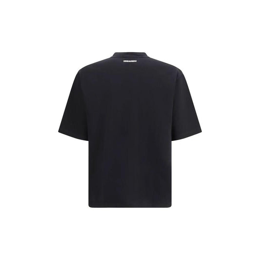 Dsquared² Schwarzes Baumwoll-T-Shirt by Dsquared²