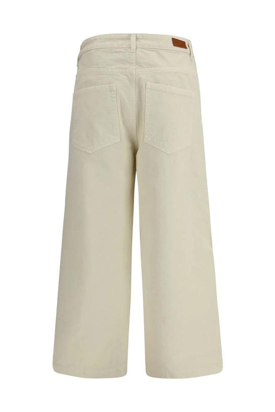 Moncler Beige Cotton Casual Pants by Moncler